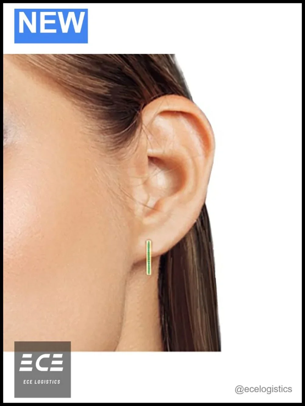 1.55 CTTW Lab Created Emerald Hoop Earrings 14K Gold Plated Sterling Silver
